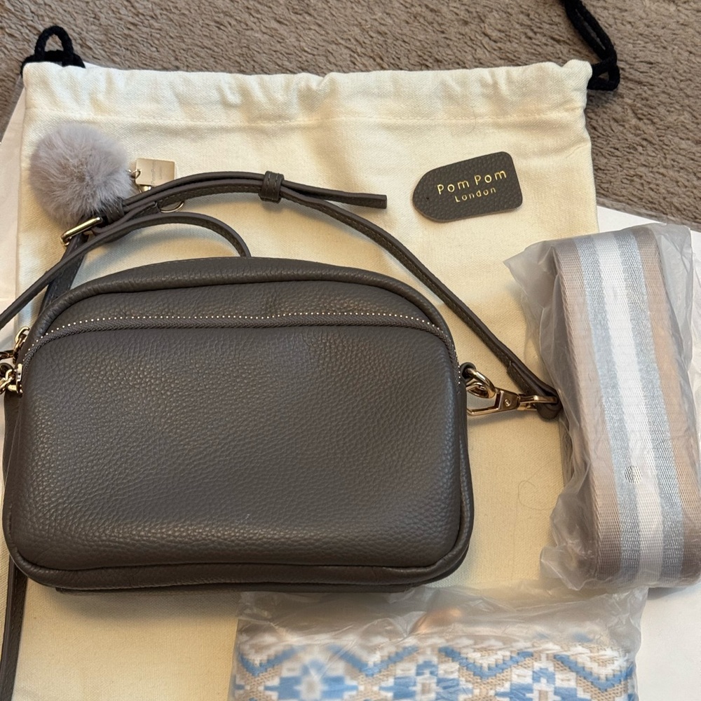 Pom Pom London Mayfair Crossbody Bag - Sage Green